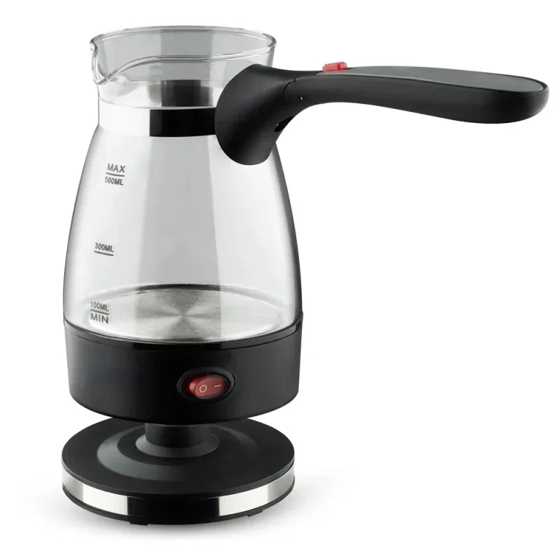 600W Coffee Maker Turkey Coffee Pot Glass Italian Mocha Pot Greek Turkish Coffee Machine Easy Household Office Gift