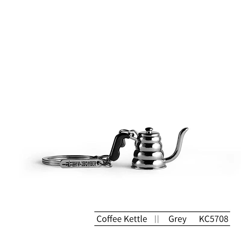 MHW-3BOMBER Chic Keychain Pendant Mini Souvenir Coffee Accessories Keychain Exquisite Creative Birthday Gift For Coffee Lovers