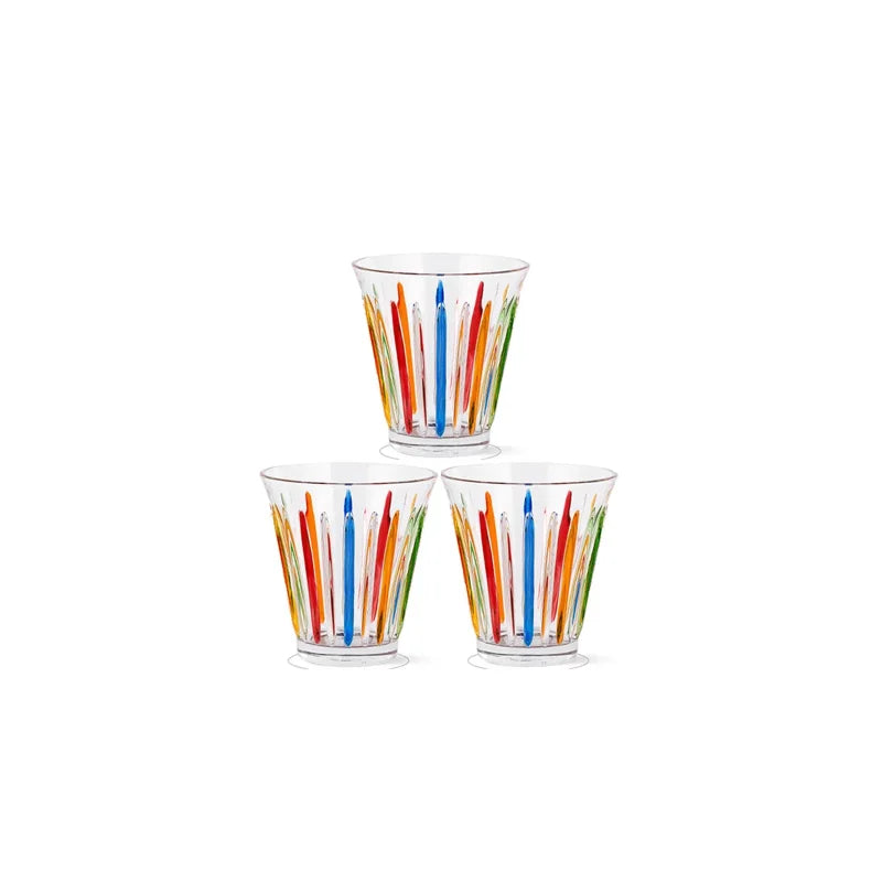 MHW-3BOMBER 200/320/480ML Glass Coffee Cups Art Hand-Painted Espresso Mug Set Anti-slip Drinking Glasses Chic Christmas Gifts