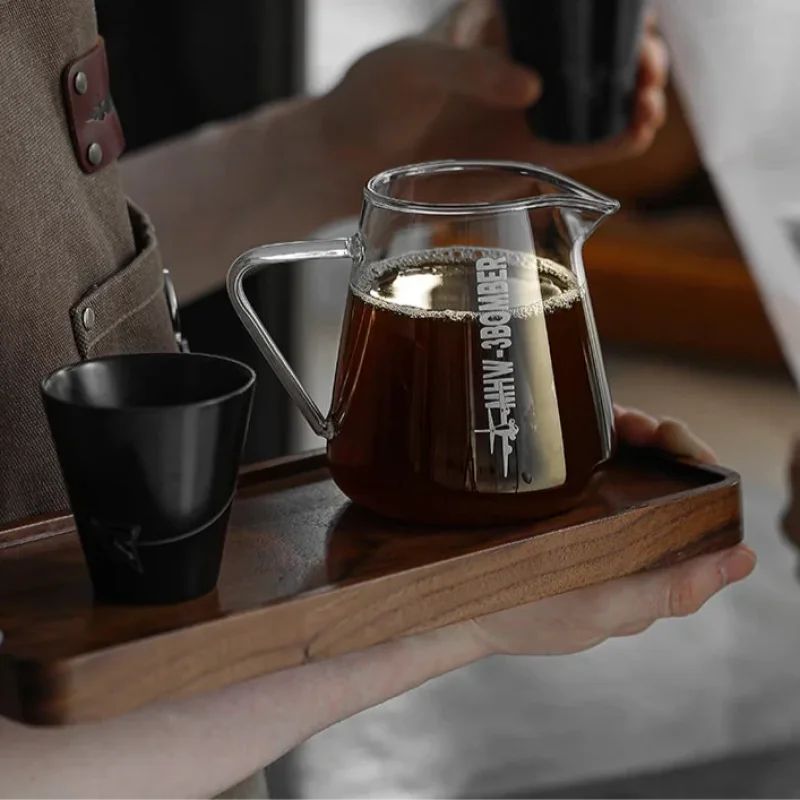 MHW-3BOMBER 500ML Coffee Sharing Pot Clear Glass Coffee Server Glass Pot for Drip Coffee Tea Beer Chic Home Kitchen Accessories