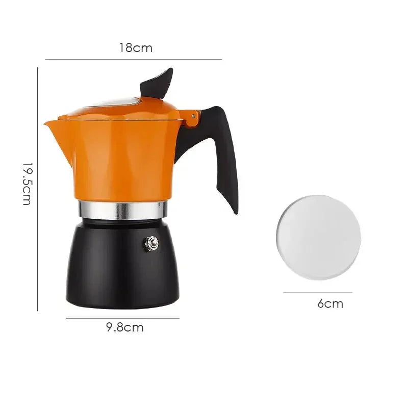 150/300/ML Moka pot Italian hand-brewed coffee electric ceramic stove set home coffee machine filter imported single valve 220V