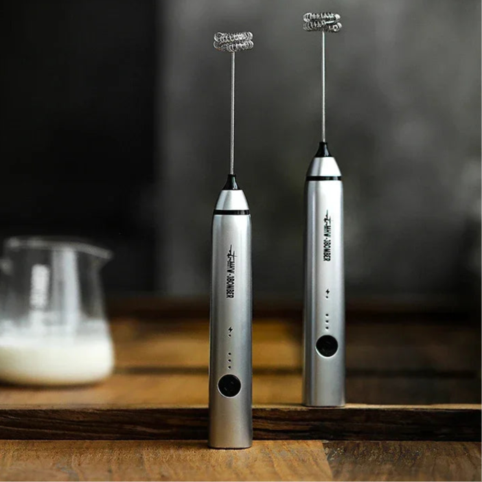 MHW-3BOMBER Powerful Milk Foam Machine Stainless Steel Electric Milk Beater Egg Foam Portable Milk Mixer Home Kitchen Accessorie