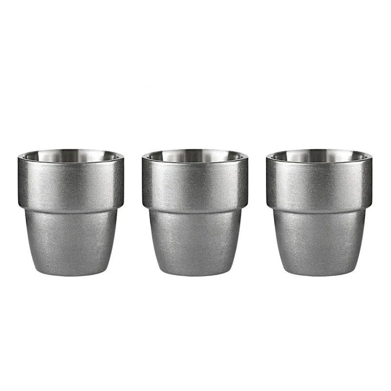 MHW-3BOMBER 300ML Coffee Cup Stainless Steel Double Wall Espresso Mugs Drinking Cups for Tea Milk Beer Home Barista Accessories