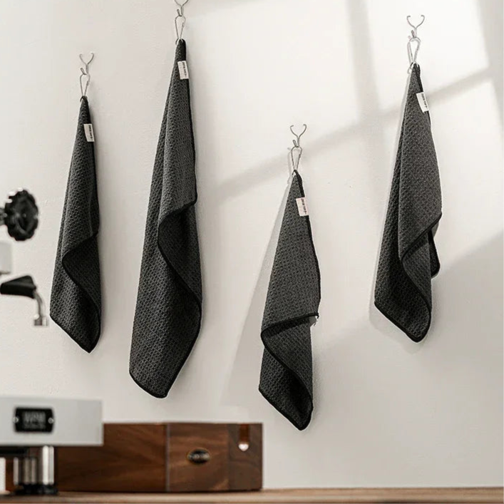 MHW-3BOMBER Coffee Bar Towel Coffee Cleaning Accessories for Barista Absorbent Cleaning Cloths with Hanging Ring Kitchen Tools