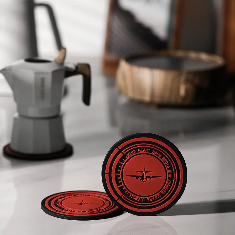 Silicone Coffee Tamper Mat Non-scalding Moka Pot Pad Tamper Stoage Mat for Barista Dish Draining Pad Home Kitchen Accessories