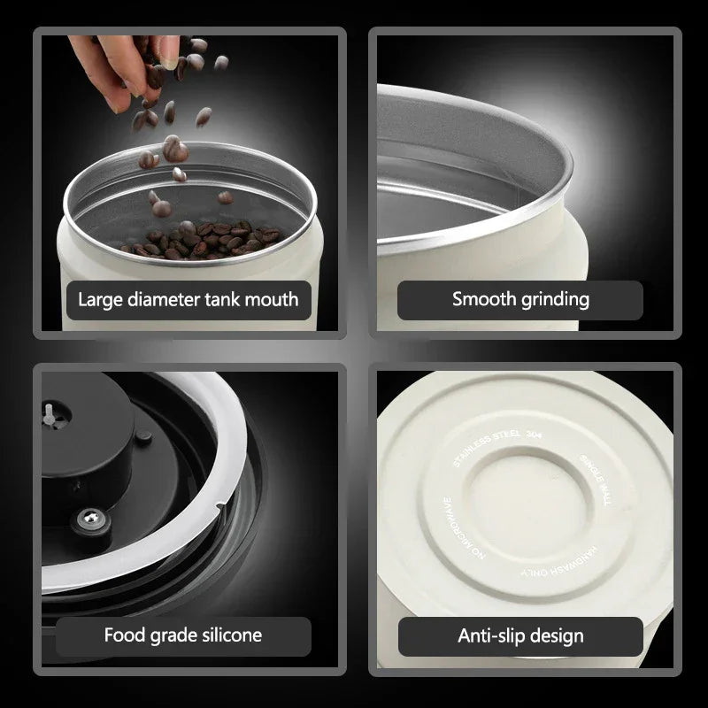 Stainless Steel Airtight Coffee Container Storage Box Coffee Bean Jar Vacuum Sealed Can Food Kitchen Storage Organizer Container