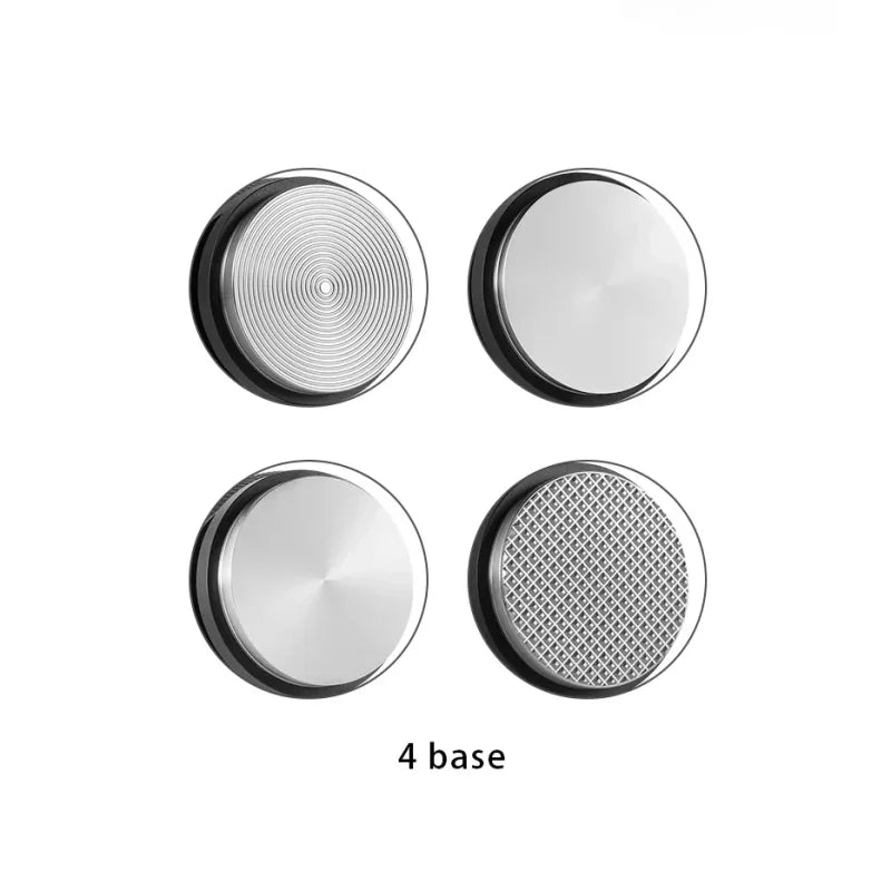 MHW-3BOMBER 30lbs Coffee Tamper with 4 Replaceable Base 58.35mm Constant Pressure Espresso Tampers Barista Tool Cafe Accessories