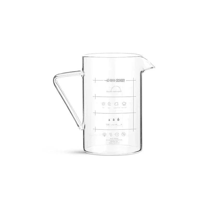 MHW-3BOMBER 360ML Glass Coffee Sharing Pot Clear Hand Brew Coffee Server Glass Pot for Tea Beer Home Kitchen Coffee Accessories