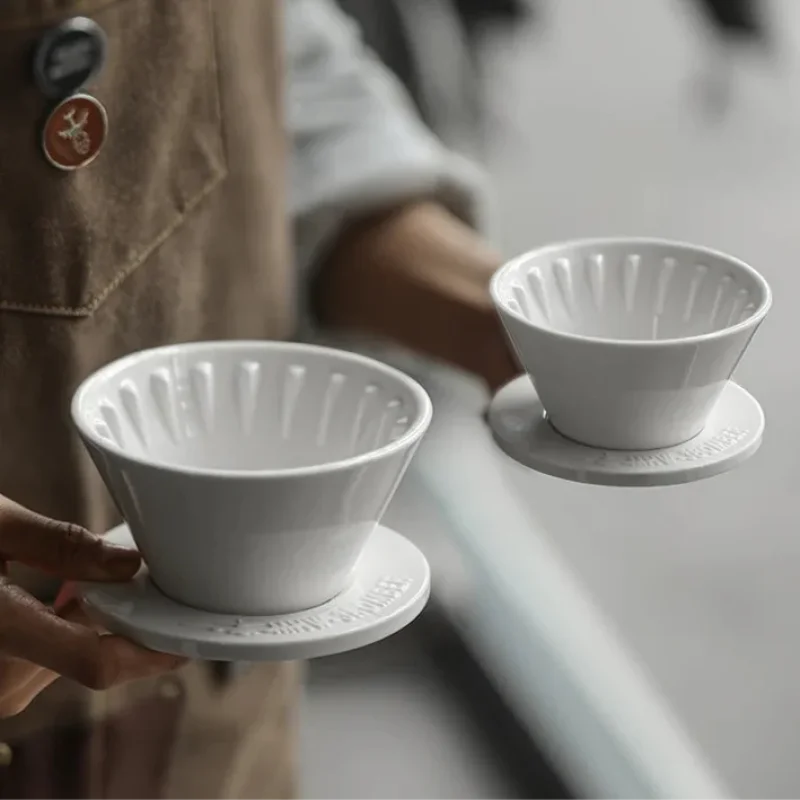 MHW 3BOMBER Porcelain Coffee Dripper Ceramic Coffee Filter Cup 3 Holes Paper Cone Manual Brew Tool Chic Home Barista Accessories