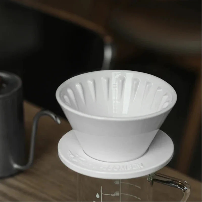 MHW 3BOMBER Porcelain Coffee Dripper Ceramic Coffee Filter Cup 3 Holes Paper Cone Manual Brew Tool Chic Home Barista Accessories