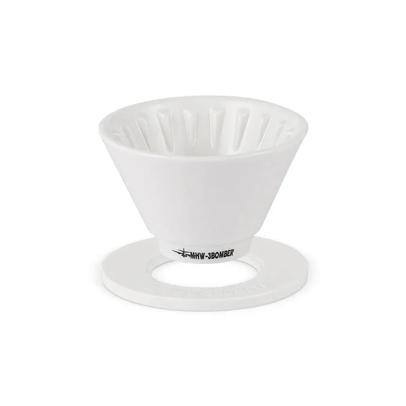 MHW 3BOMBER Porcelain Coffee Dripper Ceramic Coffee Filter Cup 3 Holes Paper Cone Manual Brew Tool Chic Home Barista Accessories