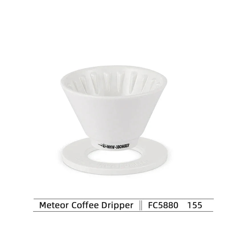 MHW 3BOMBER Porcelain Coffee Dripper Ceramic Coffee Filter Cup 3 Holes Paper Cone Manual Brew Tool Chic Home Barista Accessories