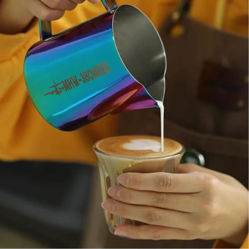 MHW-3BOMBER Stainless Steel Milk Frothing Pitcher 500/600ml Cappuccino Latte Art Milk Frothing Jug Chic Home Barista Accessories