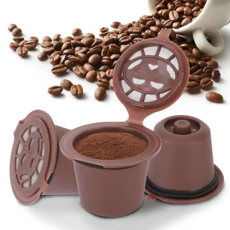 3Pcs Reusable Coffee Capsules Filter Refillable Capsules Cup Fit for  Capsule Coffee Machine Accessories