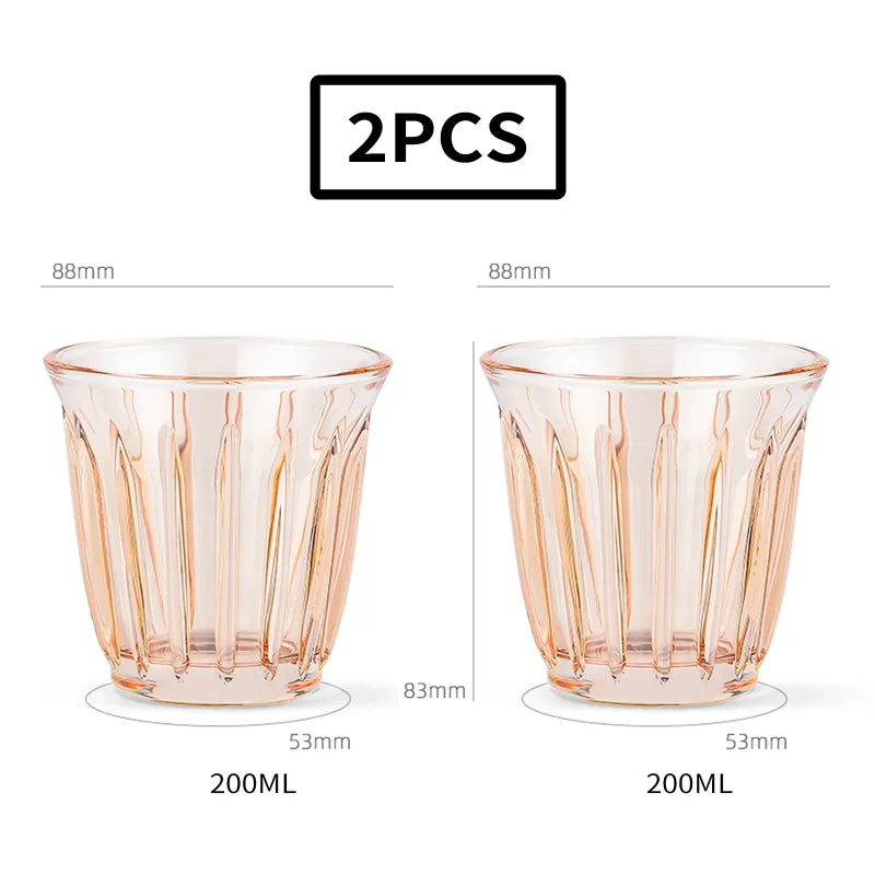 MHW-3BOMBER 200ml Delicate Anti-scald Coffee Mugs Glass Art Espresso Cups Without Handle Home Decoration Coffee Accessories