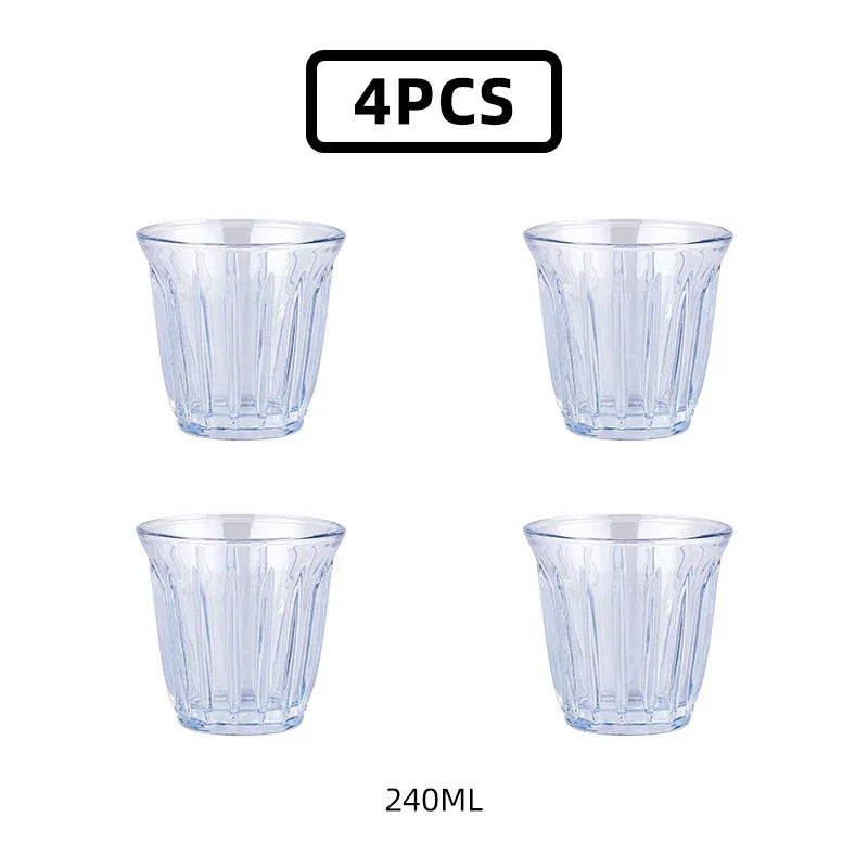 240ML Glass Coffee Cup Espresso Mugs Set Drinking Glasses for Tea Cocktail Beer Wedding Party Glass Set Home Kitchen Accessories