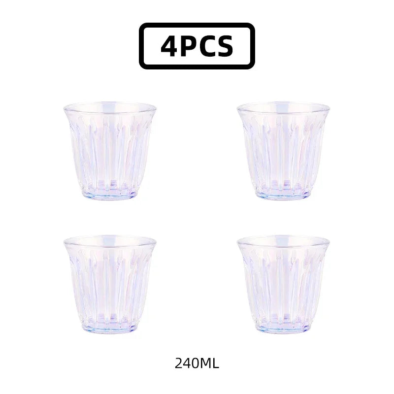 240ML Glass Coffee Cup Espresso Mugs Set Drinking Glasses for Tea Cocktail Beer Wedding Party Glass Set Home Kitchen Accessories