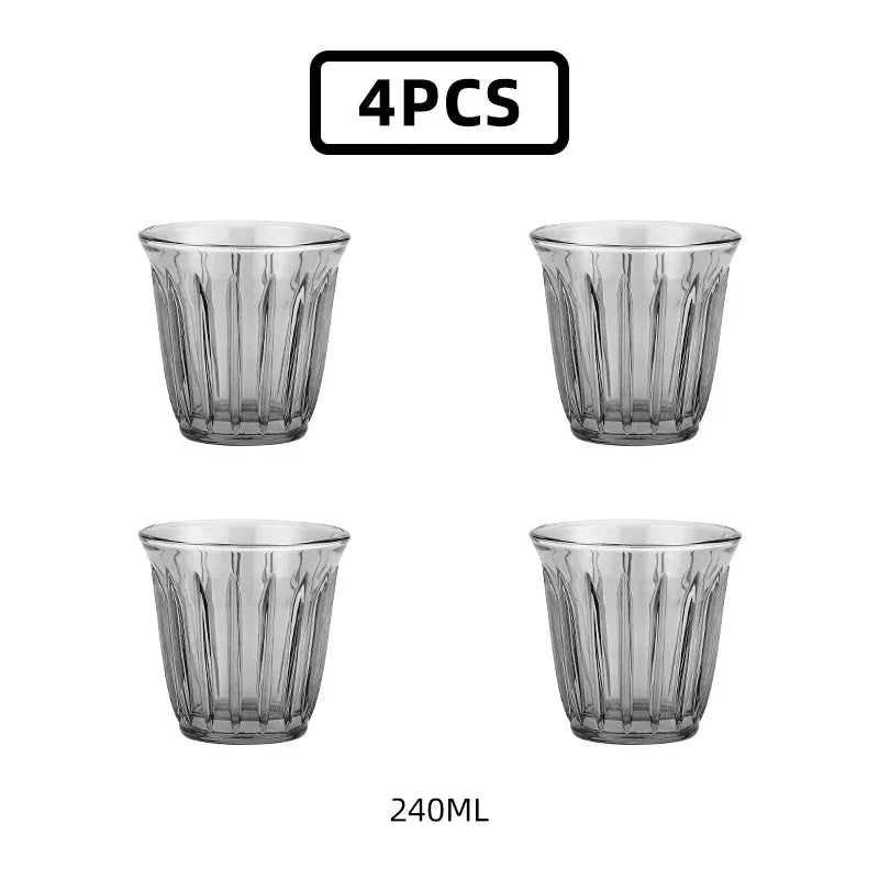 240ML Glass Coffee Cup Espresso Mugs Set Drinking Glasses for Tea Cocktail Beer Wedding Party Glass Set Home Kitchen Accessories