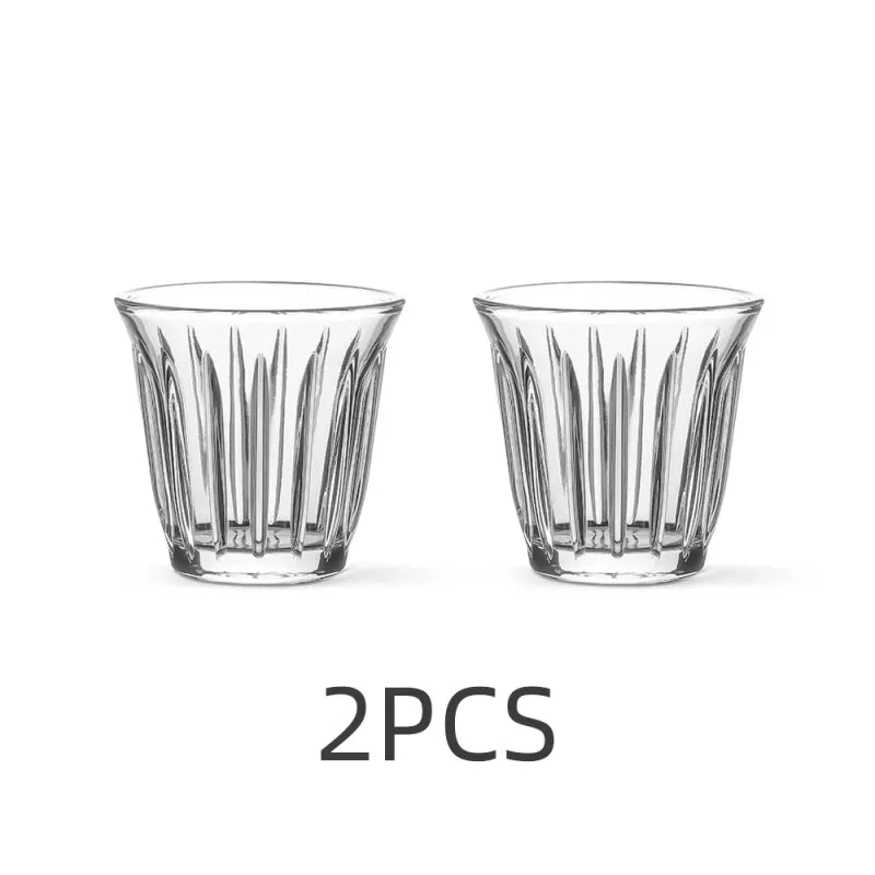 240ML Glass Coffee Cup Espresso Mugs Set Drinking Glasses for Tea Cocktail Beer Wedding Party Glass Set Home Kitchen Accessories