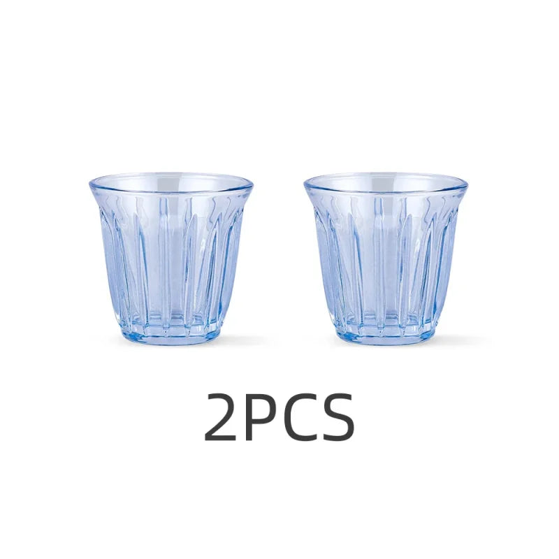 240ML Glass Coffee Cup Espresso Mugs Set Drinking Glasses for Tea Cocktail Beer Wedding Party Glass Set Home Kitchen Accessories