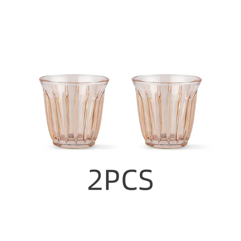 240ML Glass Coffee Cup Espresso Mugs Set Drinking Glasses for Tea Cocktail Beer Wedding Party Glass Set Home Kitchen Accessories