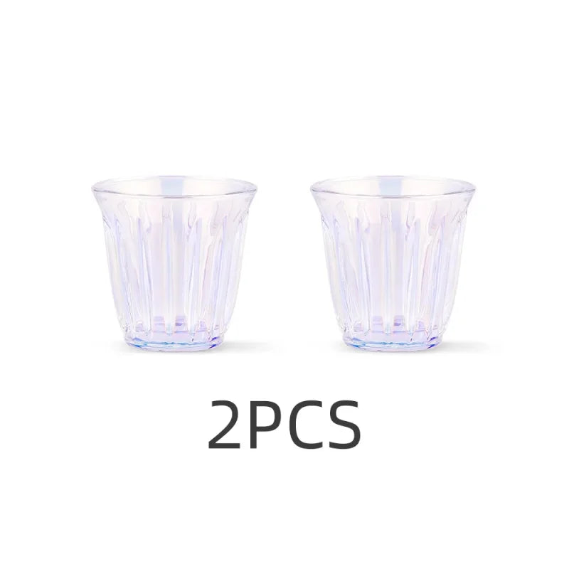 240ML Glass Coffee Cup Espresso Mugs Set Drinking Glasses for Tea Cocktail Beer Wedding Party Glass Set Home Kitchen Accessories