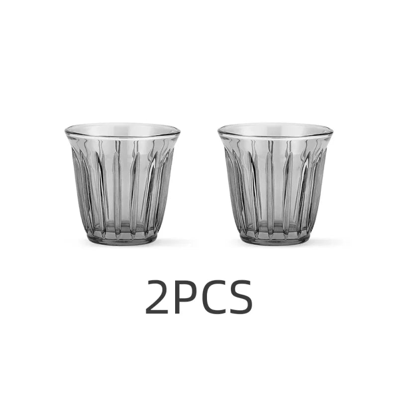 240ML Glass Coffee Cup Espresso Mugs Set Drinking Glasses for Tea Cocktail Beer Wedding Party Glass Set Home Kitchen Accessories