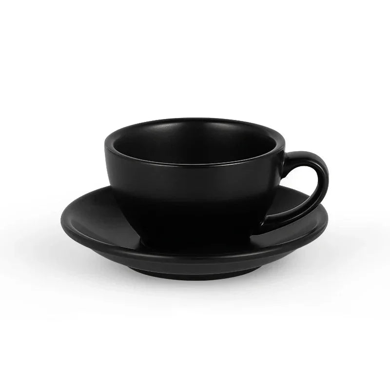 MHW-3BOMBER 280ML Esspresso Cup Saucer & Spoon Ceramic Tea Mugs Set Home Kitchen Accessories Chritmas Gifts for Coffee Lovers