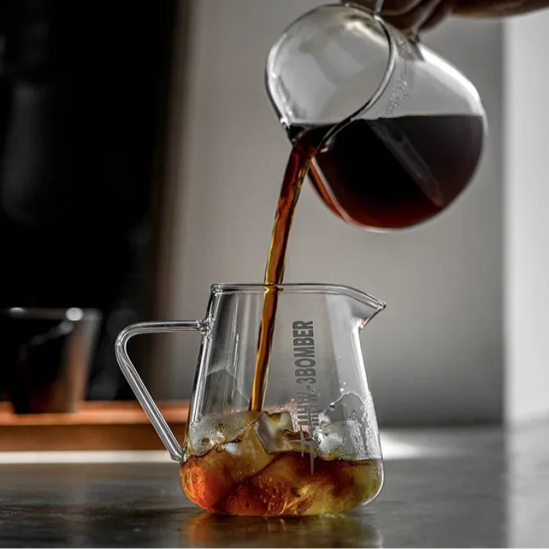 MHW-3BOMBER 500ML Coffee Sharing Pot Clear Glass Coffee Server Glass Pot for Drip Coffee Tea Beer Chic Home Kitchen Accessories