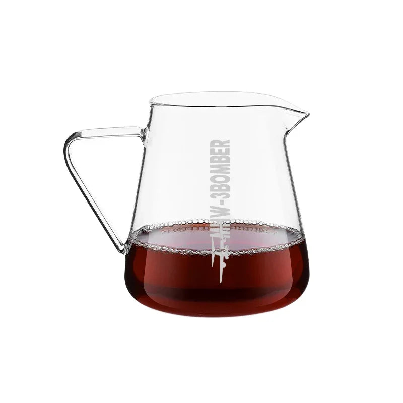 MHW-3BOMBER 500ML Coffee Sharing Pot Clear Glass Coffee Server Glass Pot for Drip Coffee Tea Beer Chic Home Kitchen Accessories