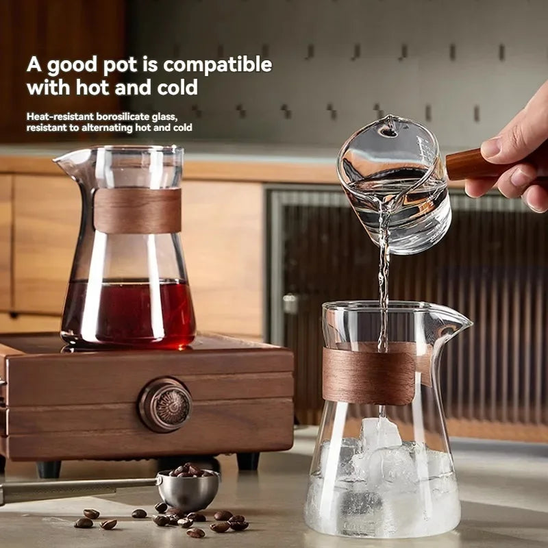 Borosilicate Glass Hand Drip Coffee Pot Carafe Share Pot Pour Over Coffee Server Drip Coffee Pot Coffeeware Teaware