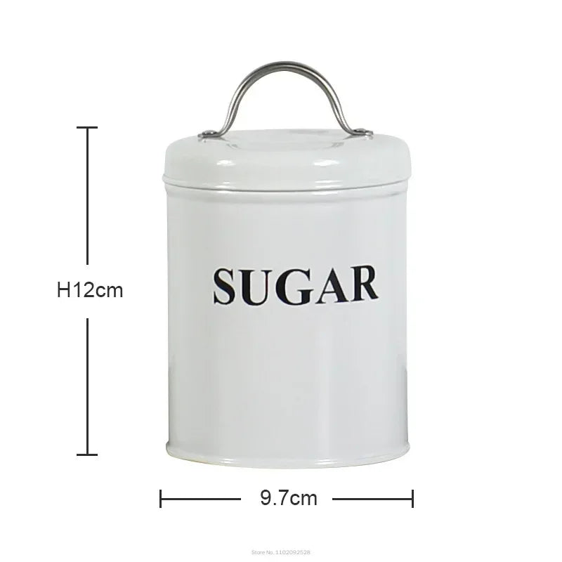 Tea Storage Container Spices Jars Candy Coffee Beans Hermetic Pots Sugar Bowl Kitchen Box Organizer Cans IronTins Container Sets