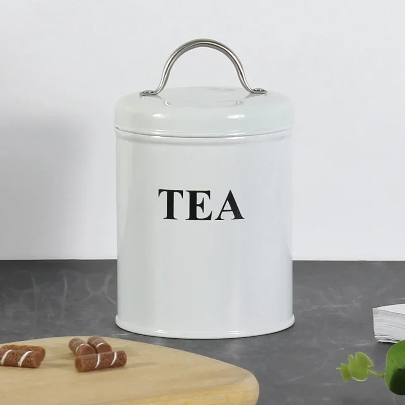 Tea Storage Container Spices Jars Candy Coffee Beans Hermetic Pots Sugar Bowl Kitchen Box Organizer Cans IronTins Container Sets