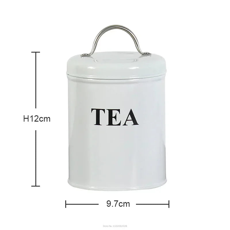 Tea Storage Container Spices Jars Candy Coffee Beans Hermetic Pots Sugar Bowl Kitchen Box Organizer Cans IronTins Container Sets