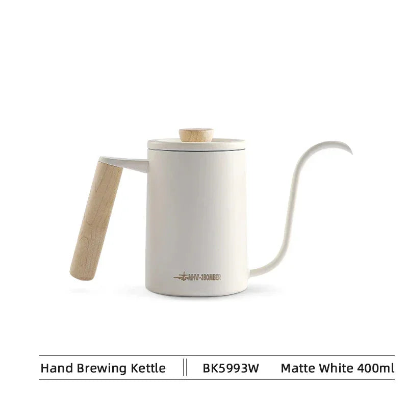 MHW-3BOMBER Pour Over Coffee Kettle 400ml/600ml Stainless Steel Gooseneck Tea Water Pot Chic Cafe Barista Kitchen Accessories