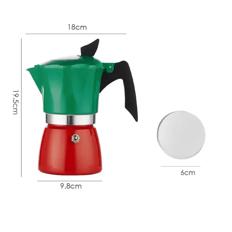 150/300/ML Moka pot Italian hand-brewed coffee electric ceramic stove set home coffee machine filter imported single valve 220V