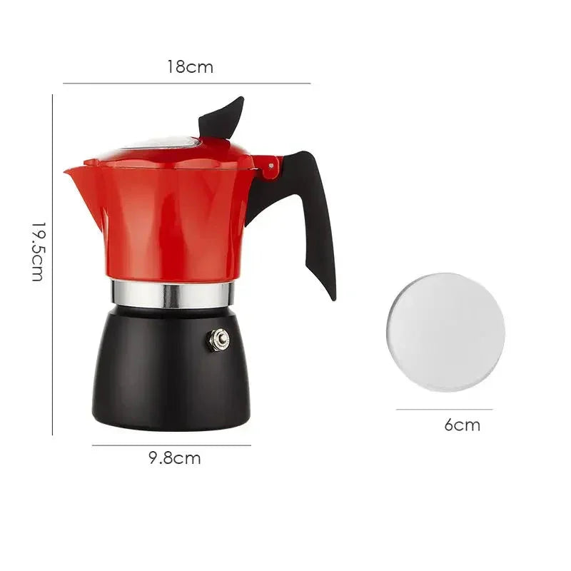 150/300/ML Moka pot Italian hand-brewed coffee electric ceramic stove set home coffee machine filter imported single valve 220V