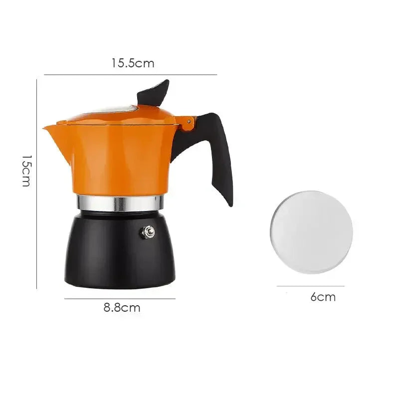 150/300/ML Moka pot Italian hand-brewed coffee electric ceramic stove set home coffee machine filter imported single valve 220V