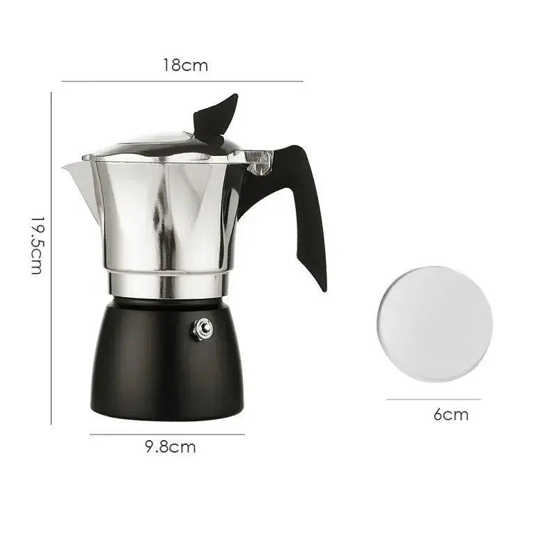 150/300/ML Moka pot Italian hand-brewed coffee electric ceramic stove set home coffee machine filter imported single valve 220V