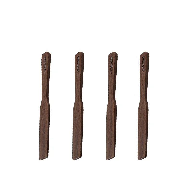 MHW-3BOMBER Durable Walnut Stirrers Vintage Solid Wood Textured Coffee Stirrers Exquisite Home Barista Kitchen Accessories