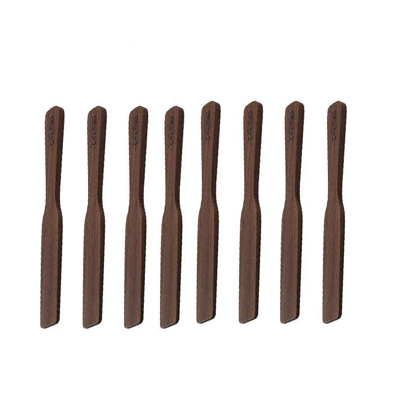 MHW-3BOMBER Durable Walnut Stirrers Vintage Solid Wood Textured Coffee Stirrers Exquisite Home Barista Kitchen Accessories