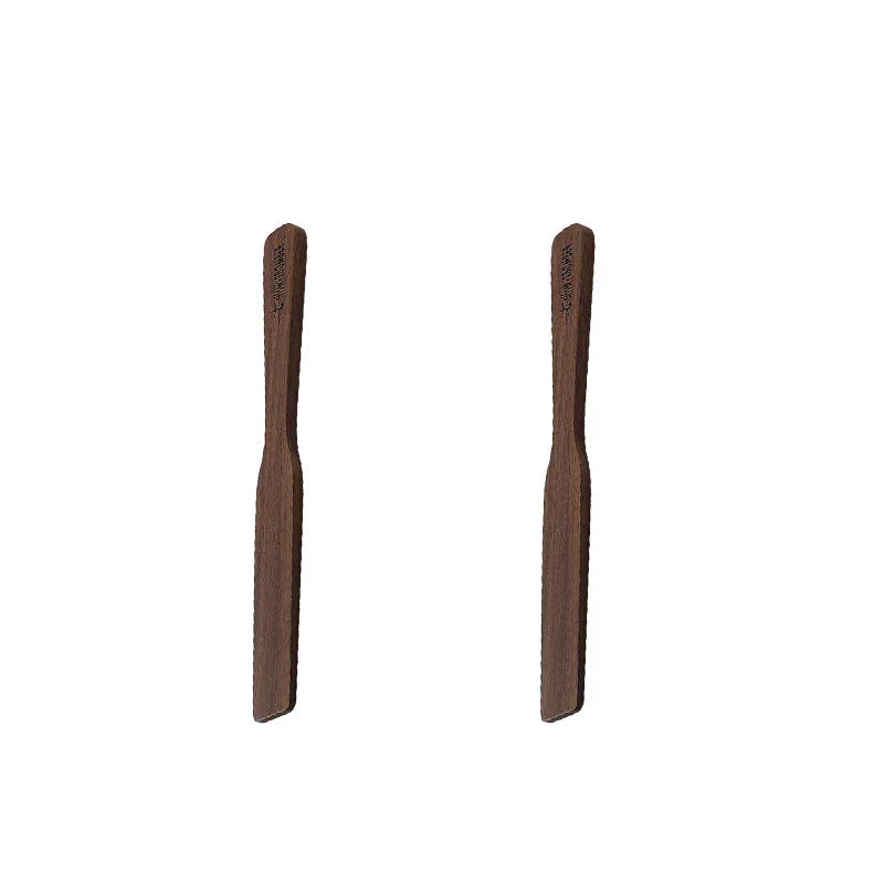 MHW-3BOMBER Durable Walnut Stirrers Vintage Solid Wood Textured Coffee Stirrers Exquisite Home Barista Kitchen Accessories