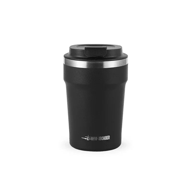 MHW-3BOMBER 360ml Coffee Cups Portable Car Travel Mug with Leak-proof Lid Thermal Mugs Double Walled Water Cup Home Accessories