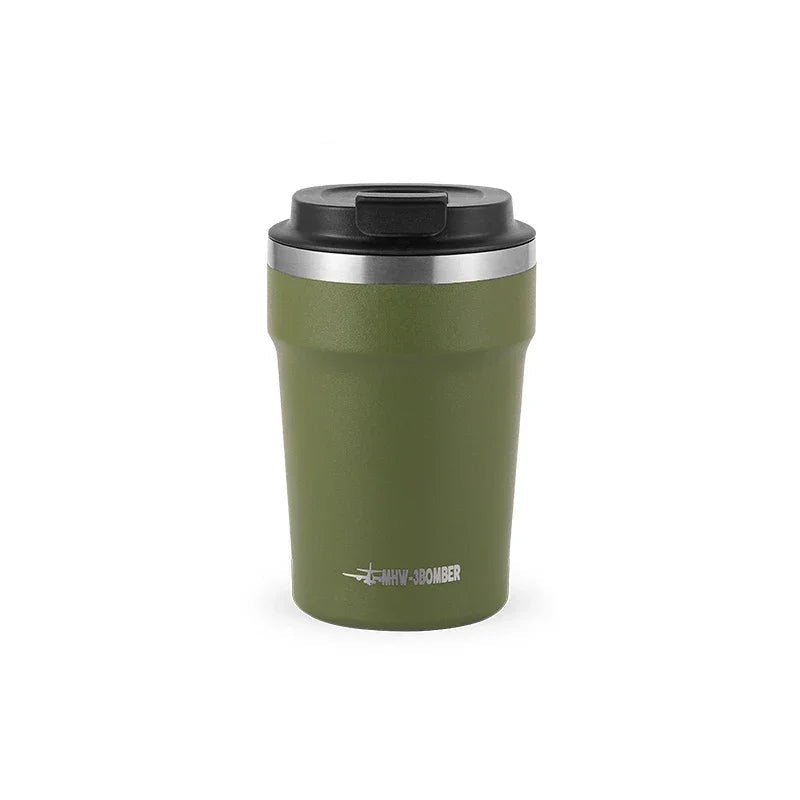 MHW-3BOMBER 360ml Coffee Cups Portable Car Travel Mug with Leak-proof Lid Thermal Mugs Double Walled Water Cup Home Accessories