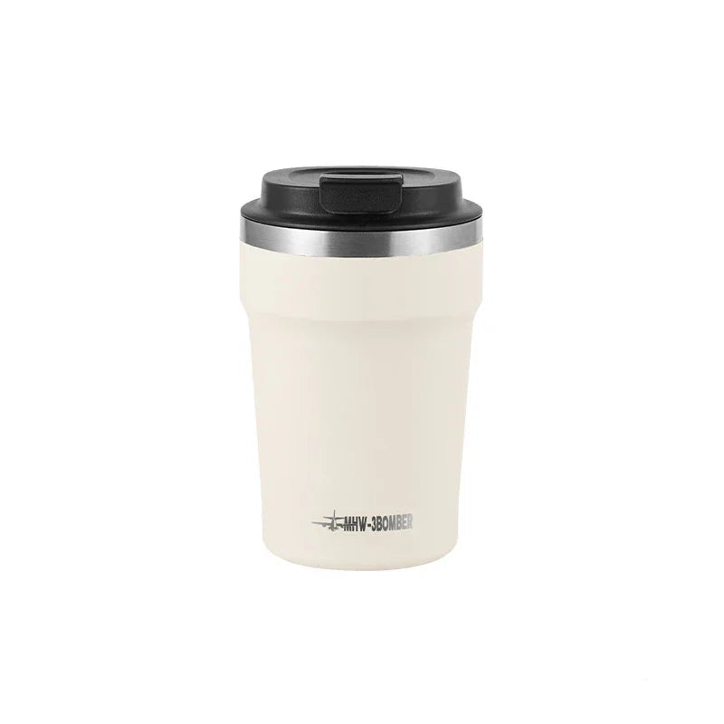 MHW-3BOMBER 360ml Coffee Cups Portable Car Travel Mug with Leak-proof Lid Thermal Mugs Double Walled Water Cup Home Accessories