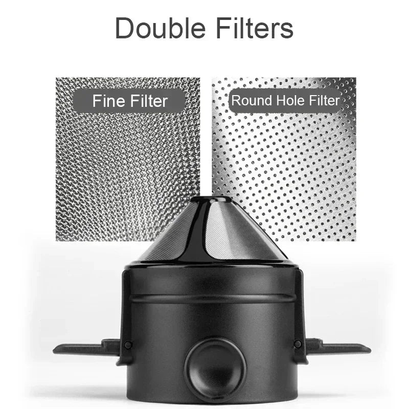 Foldable Coffee Filter for Office Home Travelling Portable Drip Coffee Maker Stainless Steel Reusable Pour Over Coffee Dripper