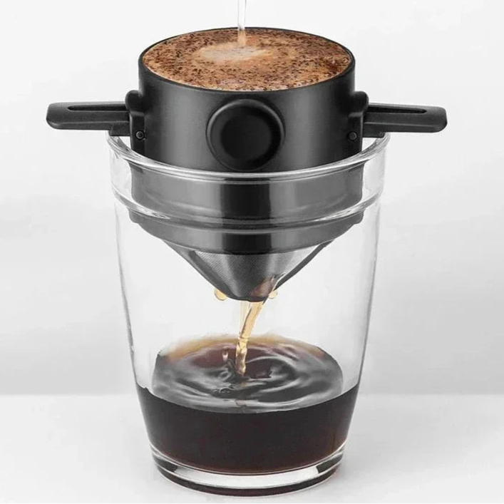 Foldable Coffee Filter for Office Home Travelling Portable Drip Coffee Maker Stainless Steel Reusable Pour Over Coffee Dripper