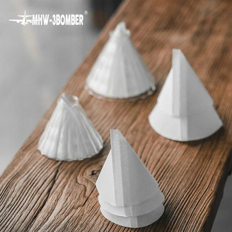 MHW-3BOMBER Pour Over Coffee Filter Paper 1-4 Cup Disposable Coffee Filter Paper Professional Home Barista Kitchen Accessories