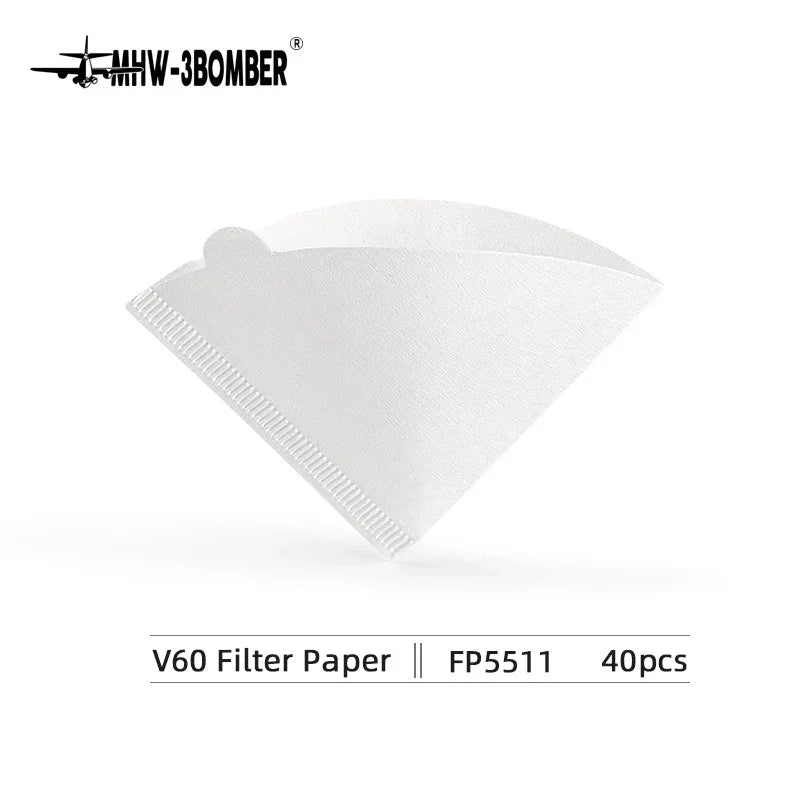 MHW-3BOMBER Pour Over Coffee Filter Paper 1-4 Cup Disposable Coffee Filter Paper Professional Home Barista Kitchen Accessories