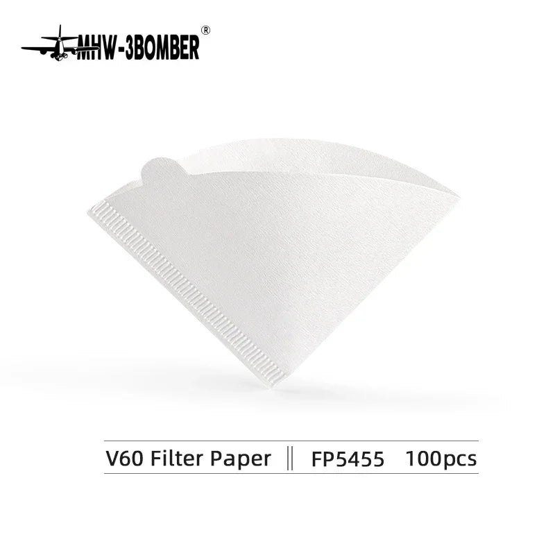 MHW-3BOMBER Pour Over Coffee Filter Paper 1-4 Cup Disposable Coffee Filter Paper Professional Home Barista Kitchen Accessories